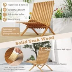 Tangkula Folding Teak Wood Outdoor Lounge Chair with Slatted Seat 14 Tangkula Folding Teak Wood Outdoor Lounge Chair with Slatted Seat -Tangkula Shop GUEST 15de884f 5dc3 4322 b218 d522e96ce8a6 1