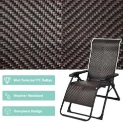 Tangkula Patio Rattan Wicker Recliner Chair Zero Gravity Folding Chaise Lounger 13 Tangkula Patio Rattan Wicker Recliner Chair Zero Gravity Folding Chaise Lounger -Tangkula Shop GUEST 15e4585f e4bf 49b3 ad1b a2b123dfd166