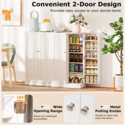 Tangkula 41" Tall Pantry Cabinet Kitchen Storage Cabinet W/ Doors & Adjustable Shelves 13 Tangkula 41" Tall Pantry Cabinet Kitchen Storage Cabinet W/ Doors & Adjustable Shelves -Tangkula Shop GUEST 16166b0e 3853 41ff 8ab8 5f6eda2bba44