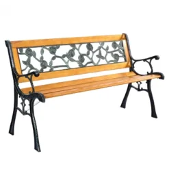 Tangkula Garden Iron Bench - 49" Outdoor Hardwood Porch & Path Chair 11 Tangkula Garden Iron Bench - 49" Outdoor Hardwood Porch & Path Chair -Tangkula Shop GUEST 16c3be7d 83fb 4600 8040 5e0967789fe7