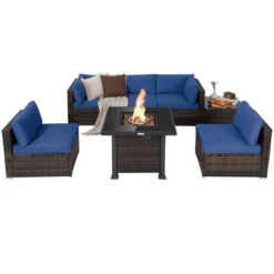 Tangkula 7-Piece Outdoor Rattan Sectional Sofa Set with 50,000 BTU Propane Fire Pit Table 20 Tangkula 7-Piece Outdoor Rattan Sectional Sofa Set with 50,000 BTU Propane Fire Pit Table -Tangkula Shop GUEST 1772ee00 7952 44b5 b893 bee8d9302dea