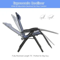 Tangkula Oversized Zero Gravity Lounge Chair - Navy Blue Folding Recliner 16 Tangkula Oversized Zero Gravity Lounge Chair - Navy Blue Folding Recliner -Tangkula Shop GUEST 178de109 576c 454b a3dd 84a2923e3529