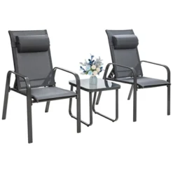 Tangkula 3-Piece Outdoor Bistro Set with Adjustable Reclining Chairs & Tempered Glass Table -Tangkula Shop GUEST 1844a2c4 b459 4dc5 8651 29051cc1005a