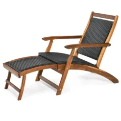 Tangkula 2-Piece Patio Folding Rattan Chaise Lounge Chair Set with Acacia Wood Frame 16 Tangkula 2-Piece Patio Folding Rattan Chaise Lounge Chair Set with Acacia Wood Frame -Tangkula Shop GUEST 18c782fd dc92 4a88 a63e c9e043994b59
