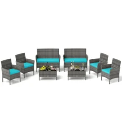 Tangkula 8-Piece Patio Furniture Set with PE Rattan & Washable Cushions -Tangkula Shop GUEST 18d38b6c a704 4530 a7a3 60f65ef90151
