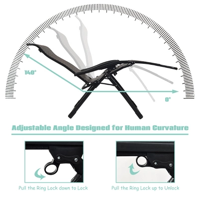 Tangkula Patio Rattan Wicker Recliner Chair Zero Gravity Folding Chaise Lounger 7 Tangkula Patio Rattan Wicker Recliner Chair Zero Gravity Folding Chaise Lounger - Image 7