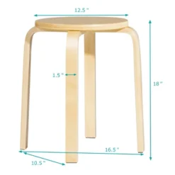 Tangkula 4-set Stacking Stool Birch Natural Wood 18" Round Dining Chair Backless 7 Tangkula 4-set Stacking Stool Birch Natural Wood 18" Round Dining Chair Backless -Tangkula Shop GUEST 190339e6 e223 4846 a70c c4ccab42ae38