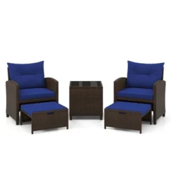 Tangkula 5-Piece Rattan Patio Furniture Set with 2 Ottomans and Coffee Table 17 Tangkula 5-Piece Rattan Patio Furniture Set with 2 Ottomans and Coffee Table -Tangkula Shop GUEST 19165529 eee6 4902 ab3a d4b0390a96a2