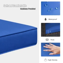 Tangkula 3-Piece Patio Wicker Rattan Conversation Set with Acacia Wood & Cushions 14 Tangkula 3-Piece Patio Wicker Rattan Conversation Set with Acacia Wood & Cushions -Tangkula Shop GUEST 1922162c b2dc 470a b315 ccf6cb8dd9c3