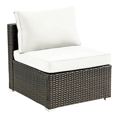 Tangkula 5-Piece Modular Rattan Patio Furniture Set with Cushioned Sofa and Coffee Table 8 Tangkula 5-Piece Modular Rattan Patio Furniture Set with Cushioned Sofa and Coffee Table - Image 8