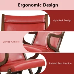 Tangkula 2PCS Ergonomic Rocking Chairs with Padded Seat & 115° Backrest - Red 10 Tangkula 2PCS Ergonomic Rocking Chairs with Padded Seat & 115° Backrest - Red -Tangkula Shop GUEST 19dd414c 7564 41ff b73f 9bc739add781