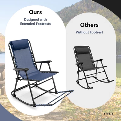 Tangkula 2-Piece Patio Folding Rocking Chair Set - Portable Outdoor Lounge Rocker 5 Tangkula 2-Piece Patio Folding Rocking Chair Set - Portable Outdoor Lounge Rocker - Image 5