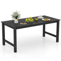 Tangkula 67" HDPE Outdoor Dining Table - 6 Person All-Weather Patio Table -Tangkula Shop GUEST 1b180f97 07cf 40d8 9b7d 114e9ca4e2b7
