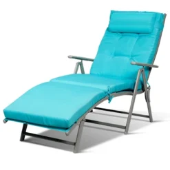 Tangkula Cushioned Folding Chaise Lounge Chair Adjustable Recliner -Tangkula Shop GUEST 1b211aeb 9852 4f2b 9358 6ad5fc818b39