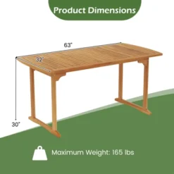 Tangkula Outdoor Wooden Dining Table For 4-6 71" Acacia Wood Table 16 Tangkula Outdoor Wooden Dining Table For 4-6 71" Acacia Wood Table -Tangkula Shop GUEST 1bc38d63 d6ca 42cb 8dba 59648c2d560c