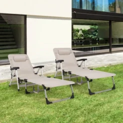 Tangkula Folding Camping Cot - 7-Position Adjustable Outdoor Lounge Chair -Tangkula Shop GUEST 1c418432 2a99 437e 9527 959985d7bbed