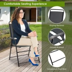 Tangkula 4-Piece Folding Patio Chairs with High Back & Armrests -Tangkula Shop GUEST 1ca9bd27 784b 424d 9770 3c46a987e205