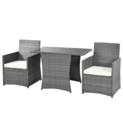 Tangkula 3-Piece Patio Rattan Bistro Set - Outdoor Wicker Table & Chairs -Tangkula Shop GUEST 1ceaa553 cc8e 4814 962e e33e1a454112