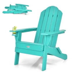 Tangkula Folding Adirondack Chair Outdoor Adirondack Chair Weather Resistant Lounger For Backyard Porch Poolside Turquoise/Grey/White/Black -Tangkula Shop GUEST 1d177e8b 1dd3 41e9 ba69 8feaf8bd9544