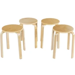 Tangkula 4-set Stacking Stool Birch Natural Wood 18" Round Dining Chair Backless 8 Tangkula 4-set Stacking Stool Birch Natural Wood 18" Round Dining Chair Backless -Tangkula Shop GUEST 1dc77597 d453 4a64 b64c 0e0c91b674b4