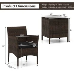 Tangkula 3 PCS Outdoor Conversation Set W/ Cushioned Seat & Tempered Glass Tabletop 19 Tangkula 3 PCS Outdoor Conversation Set W/ Cushioned Seat & Tempered Glass Tabletop -Tangkula Shop GUEST 1e81a7ec 6d43 48d9 af63 c05f8e504a22