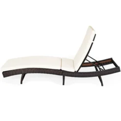 Tangkula White Rattan Chaise Lounge Chair - Adjustable Folding Recliner -Tangkula Shop GUEST 1ea64e43 b7be 4451 bfb2 3bde48d1bebf