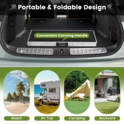 Tangkula Portable Bar Table Folding Camping Table W/ Aluminum Alloy Frame 2-Tier Shelves -Tangkula Shop GUEST 1f9b1c2b 5b43 4791 954d 0ab658eb4908