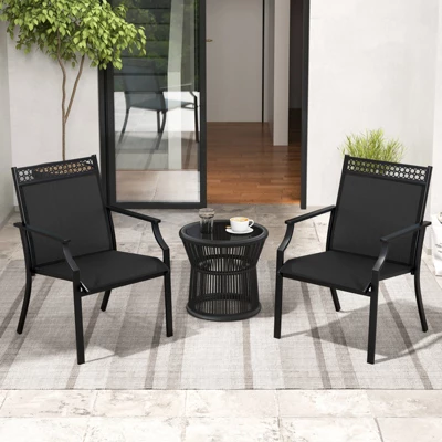 Tangkula 4-Piece All-Weather Patio Dining Chairs with High Back and Armrests 1 Tangkula 4-Piece All-Weather Patio Dining Chairs with High Back and Armrests