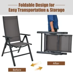 Tangkula 4 Pack Folding Patio Dining Chairs, 7-Position Adjustable Reclining Gray 9 Tangkula 4 Pack Folding Patio Dining Chairs, 7-Position Adjustable Reclining Gray -Tangkula Shop GUEST 20e422d1 c528 476e b3e9 9ddb5f15cf39 1