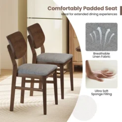 Tangkula Dining Chairs Set Of 4 W/ Rubber Wood Frame Padded Seat Curved Back Living Room 15 Tangkula Dining Chairs Set Of 4 W/ Rubber Wood Frame Padded Seat Curved Back Living Room -Tangkula Shop GUEST 2101320d f50e 49f6 a2e5 3dfc26e69fdc