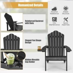 Tangkula 2PCS Adirondack Chair HIPS Adirondack Chair W/Cup Holder Realistic Wood Grain Weather Resistant Outdoor Chair For 380 LBS Weight Capacity Black/Navy/White/Teak/Dark Green/Red/Light Grey/Yellow 19 Tangkula 2PCS Adirondack Chair HIPS Adirondack Chair W/Cup Holder Realistic Wood Grain Weather Resistant Outdoor Chair For 380 LBS Weight Capacity Black/Navy/White/Teak/Dark Green/Red/Light Grey/Yellow -Tangkula Shop GUEST 210ad52a db8c 44fe 9d84 d6dc43c35ca9