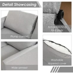 Tangkula Convertible L-shaped Sectional Sofa Couch Chaise W/ Ottoman Cushions -Tangkula Shop GUEST 2144b238 d3f2 45fd 98c7 6438e60a465f