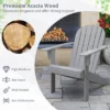 Tangkula Set of 2 Patio Adirondack Chairs with Inclined Seat and Wide Armrests