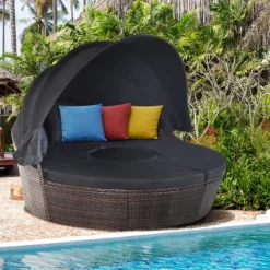Tangkula Outdoor Rattan Round Daybed with Adjustable Table and Canopy 13 Tangkula Outdoor Rattan Round Daybed with Adjustable Table and Canopy -Tangkula Shop GUEST 21d89540 4361 44b6 a7ea 9c87946aeb5c