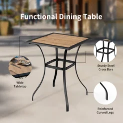 Tangkula 3 Piece Patio Bar Bistro Set, Outdoor Bar Height Stool & Table Ergonomic Seat W/ Comfortable Cushion Reinforced Steel Structure -Tangkula Shop GUEST 2241a8f7 cb2b 42ce 8a9c 06ef91bfcb8c