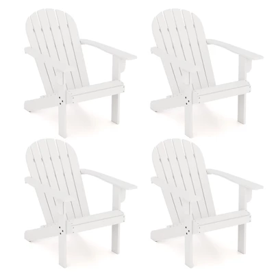 Tangkula 4PCS Patio Adirondack Chair W/ Inclined Seat High Backrest & Wide Armrests 8 Tangkula 4PCS Patio Adirondack Chair W/ Inclined Seat High Backrest & Wide Armrests - Image 8