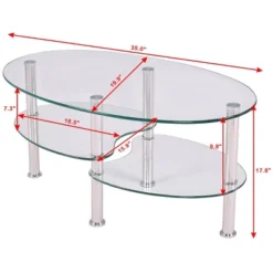 Tangkula Oval Dining Table Tempered Glass Top Tea Table Chrome Base Living Room -Tangkula Shop GUEST 2285a22a 7933 4505 acf5 d01f7b59f79d