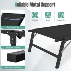 Tangkula Lounge Chair Outdoor Set Of 2 Foldable Patio Chaise Lounge Chairs With 5-Position Adjustable Backrests Heavy Duty Metal Frame No Assembly -Tangkula Shop GUEST 22f8a3c8 0d12 4874 aac4 00a4c67dba2a