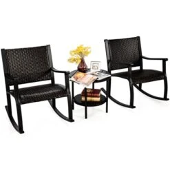 Tangkula 3-Piece Outdoor Wicker Rocking Bistro Set with Coffee Table 12 Tangkula 3-Piece Outdoor Wicker Rocking Bistro Set with Coffee Table -Tangkula Shop GUEST 23481c54 3c7c 4bb2 920c 4859926891d5