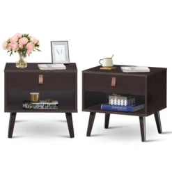 Tangkula Retro Wood Nightstand With Storage Drawer End Table Bedside Table -Tangkula Shop GUEST 243559f5 8aa3 488e 829e 82b03eb48fee