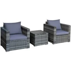 Tangkula 3PCS Rattan Patio Conversation Set Outdoor Furniture Set W/ Table Cushion 15 Tangkula 3PCS Rattan Patio Conversation Set Outdoor Furniture Set W/ Table Cushion -Tangkula Shop GUEST 2470bf8d ce18 4912 bf36 a8b870642c4d