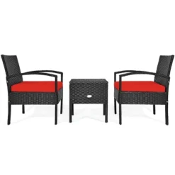 Tangkula 3-Piece Patio Wicker Storage Table & Chair Set Outdoor Conversation Set Red/Turquoise 11 Tangkula 3-Piece Patio Wicker Storage Table & Chair Set Outdoor Conversation Set Red/Turquoise -Tangkula Shop GUEST 24d9d2df 95ef 4d09 85ca 07d43f0f274d