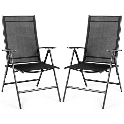 Tangkula 2PCS Folding Outdoor Chairs with 5-Position Adjustable Backrest 10 Tangkula 2PCS Folding Outdoor Chairs with 5-Position Adjustable Backrest - Image 10