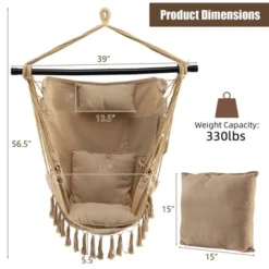 Tangkula Hammock Chair with Soft Pillow Cushions and Hanging Rope Swing 18 Tangkula Hammock Chair with Soft Pillow Cushions and Hanging Rope Swing -Tangkula Shop GUEST 252fac46 2b2f 450e abc2 65dc7834a033