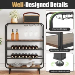 Tangkula 16 Bottle Drinks Rack W/ Glass Holders Metal Frame Storage Shelf For Kitchen 15 Tangkula 16 Bottle Drinks Rack W/ Glass Holders Metal Frame Storage Shelf For Kitchen -Tangkula Shop GUEST 2561cec4 7b99 4ff1 9814 9e31a4c8b88c