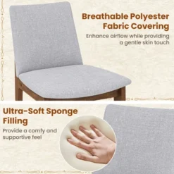 Tangkula Wooden Dining Chairs Of 4 W/ Added Cushions High Curved Back For Dining Room -Tangkula Shop GUEST 25d6d448 cc38 4526 a9c4 8a659dd0ebc7