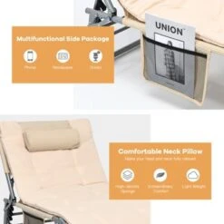 Tangkula 4-Level Oversize Folding Chaise Lounge with Removable Cushion -Tangkula Shop GUEST 26e7076f 1444 47a7 adcc 9bc62f687f97