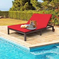 Tangkula Adjustable Patio Rattan 2 Person Recliner Lounge Chair W/ Red Cushion Wheel 12 Tangkula Adjustable Patio Rattan 2 Person Recliner Lounge Chair W/ Red Cushion Wheel -Tangkula Shop GUEST 2728197d d731 4c38 a4e0 dbdea00f8777