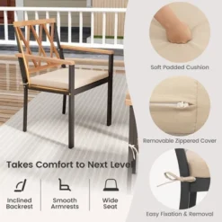 Tangkula 9-Piece Outdoor Patio Dining Set: Acacia Wood Table & 8 Cushioned Chairs 11 Tangkula 9-Piece Outdoor Patio Dining Set: Acacia Wood Table & 8 Cushioned Chairs -Tangkula Shop GUEST 2759f257 9df8 43a2 90f2 93b7f7214849