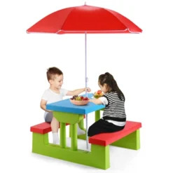 Tangkula Kids Picnic Table Set Indoor Outdoor Toddler Table With Bench & Removable Umbrella Portable Children Play Set 19 Tangkula Kids Picnic Table Set Indoor Outdoor Toddler Table With Bench & Removable Umbrella Portable Children Play Set -Tangkula Shop GUEST 277484e5 c0d3 4a41 9521 809ca952e44b